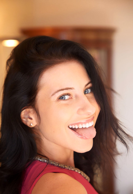 Playful brunette babe Lilly Bella teasing in glamorous nudes and high heels - 2 of 12