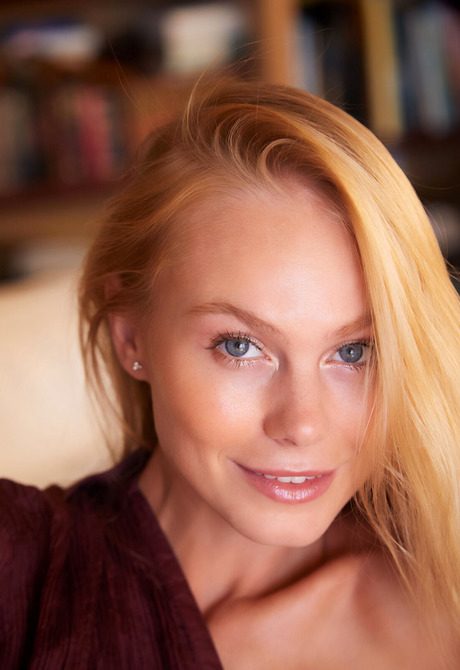 Slender blonde babe Nancy A peeling off panties and teasing nude in heels - 11 of 12