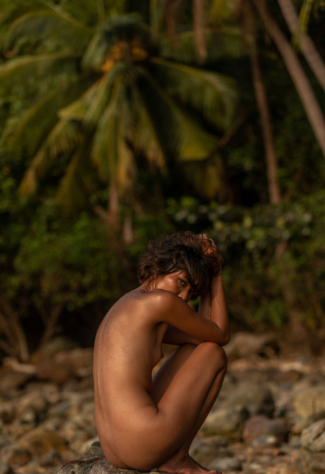 Hourglass-shaped Rosah poses naked at beach after stripping bikini - 15 of 16