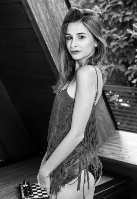 Black and white art nudes of sensual erotic model Nyx in high heels