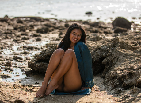 Bua in Shimmering Seascape for Met-Art - 12 of 16