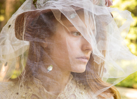 Erotic nude model Katty Muss showing perky breasts in nature - 2 of 16